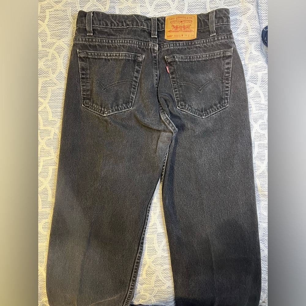 Levi's 505 Men's 34/34 Faded Black Jeans